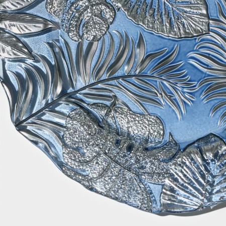 Black dining plate "Arabis", d = 28 cm, blue color-6