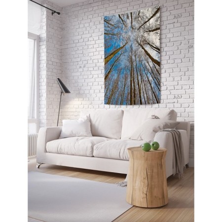 Decorative panel with photo printing "Forest Clouds", vertical, size 100x150 cm