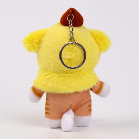 Soft toy "cat in a hat" on a key fob, 12 cm-2