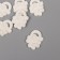 Decor for creativity Polystone "Clover with a key" White set 6 pcs 2.5x2.8 cm