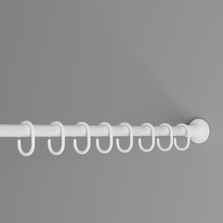 Bathroom cornice, telescopic 120-220 cm, white color-6