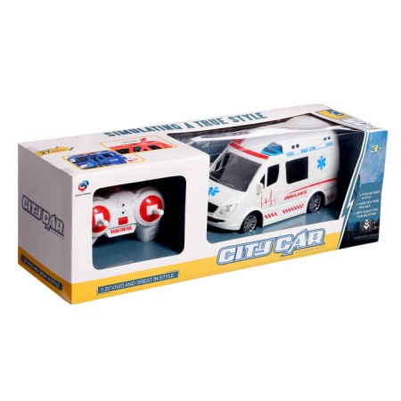 Ambulance radio -controlled machine operates on batteries, light and sound effects-7