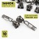 Automatic castle for lightning "Tractor", No. 8, 10 pcs, color black nickel