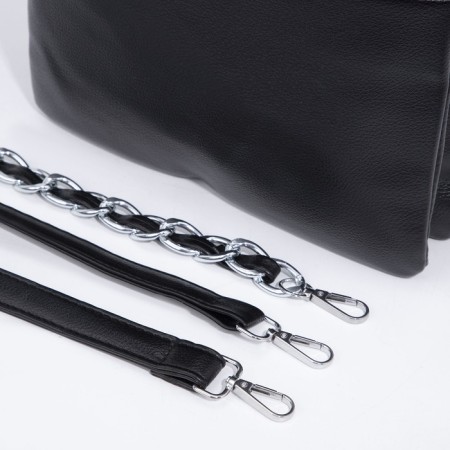 Bag Cross-Bodi with a zipper, black color-5