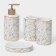 A set of accessories for the bathroom "Loft", 4 items (dispenser 250 ml, soap dish, 2 glasses), white color