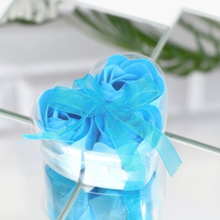 Soap roses, blue, set of 3 pcs.-1