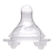 The nipple is milk, silicone, for a bottle with a wide throat, 3+ months.