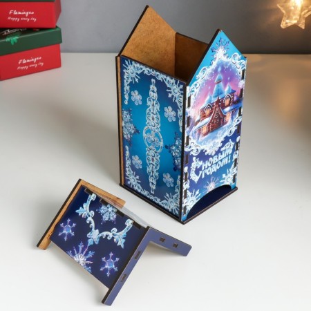 Tea house "Happy New Year" 20x10.5x10 cm-2
