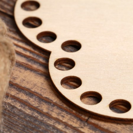 Holler blank "Flower Six petals", bottom plywood 3 mm, 18 cm, d = 10mm-1