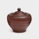 Smooth baking pot, with a lid, red clay, 4 l