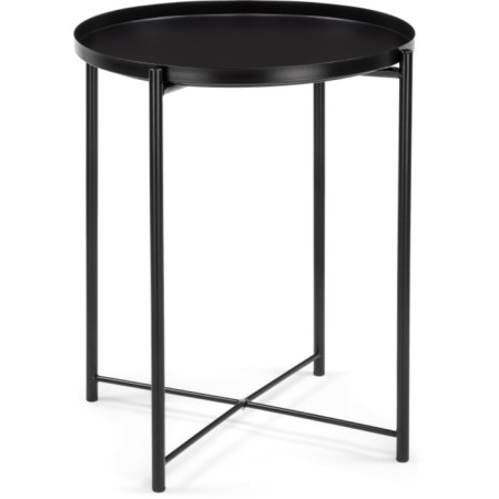 TRAY 1 Metal coffee table, black 46x46x52 cm-1