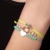 Set 3 bracelet "Sea" shell, heart, color, 7 cm