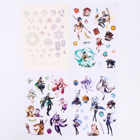 Creative Notepad "Lunar Lantern" Genshin "with stickers and translated tattoos, A4-5