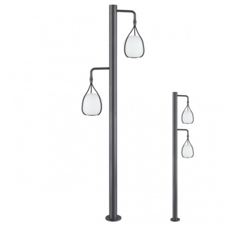 Landscape LED NOVOTECH lamp. ROCA, 18W, LED, 1800x170x532 mm, dark gray color