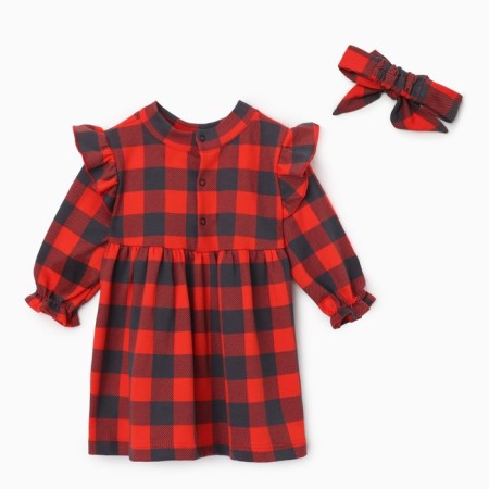 Dress and bandage of crumb I am "cell", height 80-86 cm, red-7