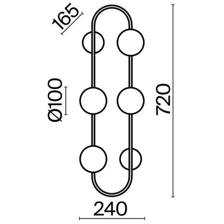 Bra Freya Fr5233WL-04BS Inversion, 240x165x720 mm, G9, 4x25W, brass color-18