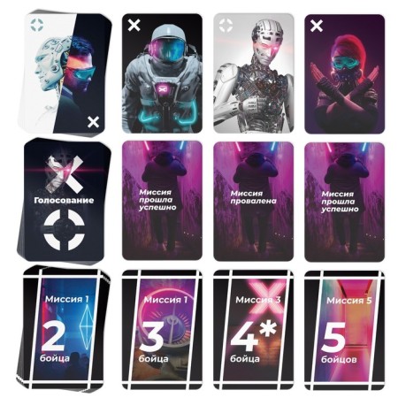 Board game "Rise of Machines", 43 cards, 10+-3