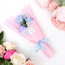 Bouquet of soap roses, blue