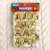 Christmas tree decoration "Bells with a bow" (set 12 pcs) 2 cm, gold