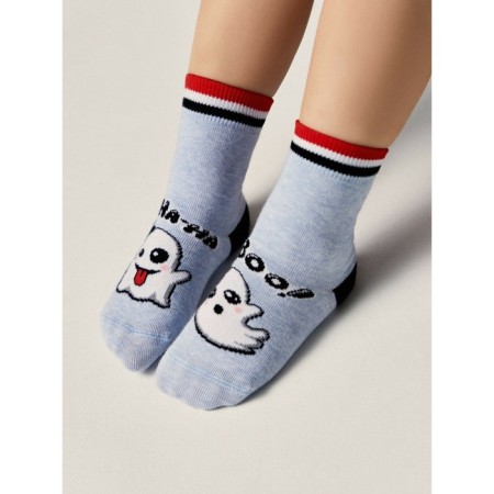 Cotton Kidte Kids “Funny legs” socks, size 14, light-blue color-1