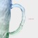 Glass glass "Ice", 340 ml, blue-green color