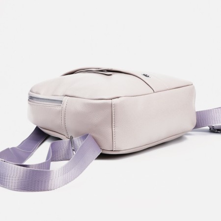 A backpack with a zipper, 4 outer pockets, the color of beige-gray-2