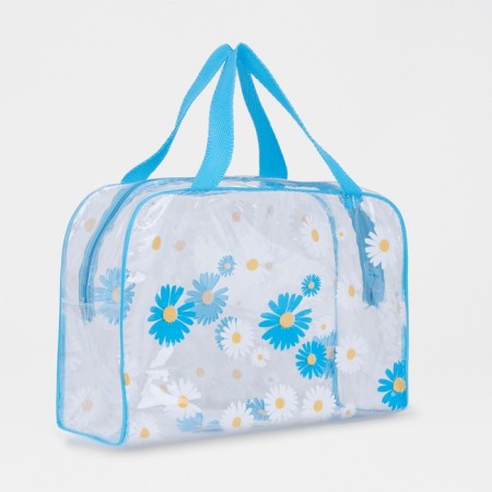 Cosmetic bag with lightning, blue color