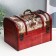 Casket Wood Equrated "Flowers and Cities" MICS chest 15x22x15.5 cm