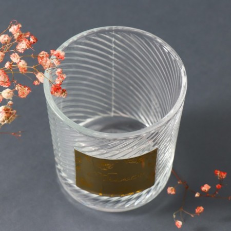 Bank for candles "Hug it. Flowers" transparent 350 ml 8.5x8.5x10 cm-2
