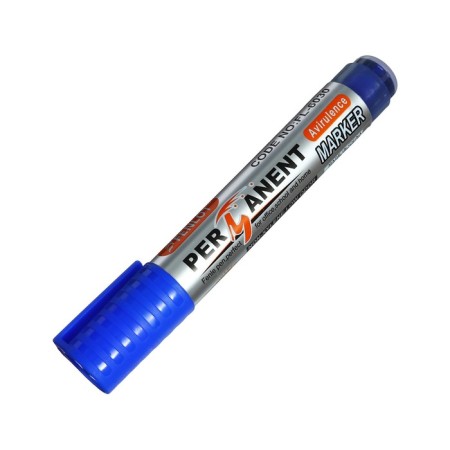 Permanent marker 3.0 mm, blue, round tip-1