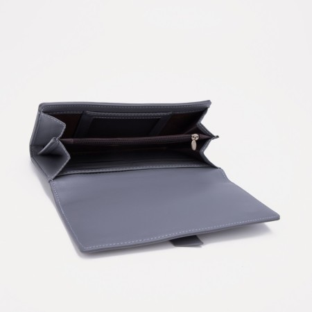 Women's wallet on magnets, gray color-2