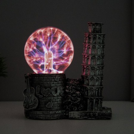 Plasma ball "Pisa tower" gray 14x10x16 cm Risalux-2