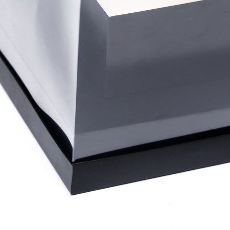 Box for flowers with a vase and PVC windows, folding, 16 x 23 x 16 cm, black-2