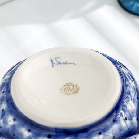 ANEMON kettle, gzhel, porcelain, 14x12 cm-5