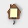 Hooks of self -adhesive deed "wooden houses", 3 pcs, a dark tree color
