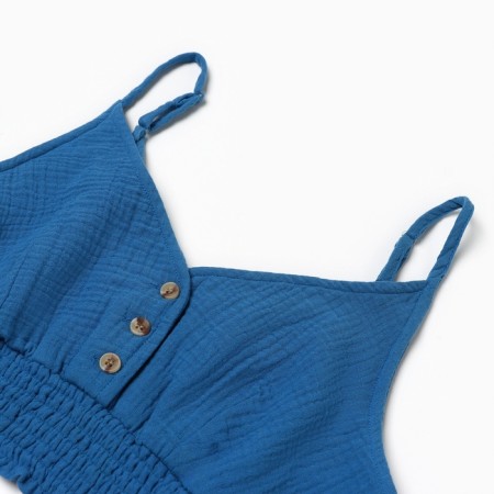 Top shortened female mist muslin size m, col. blue-6