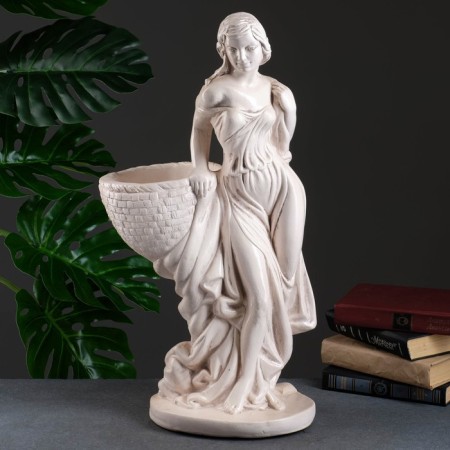 Figure with a pot "Girl with a basket" aged, 1l / 30x64x32cm-4