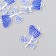Decor for creativity metal, enamel "White-blue flower" 2.2x3 cm