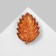 Alkha's “leaf” brooch, color gold in matte gold