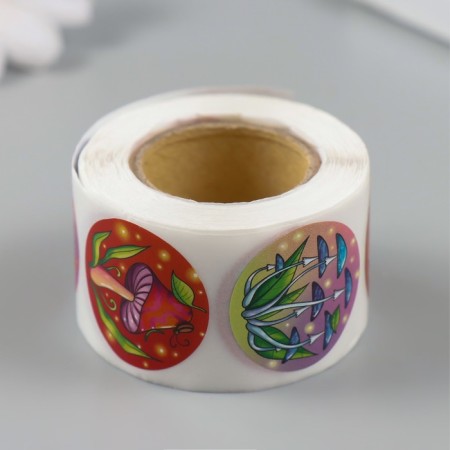 Stick Paper "Mushrooms" d = 2.5 cm 252 pcs in the roll-2