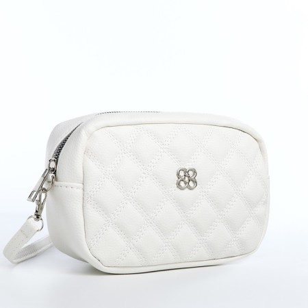 Bag Cross-Bodi with a zipper, white color-2
