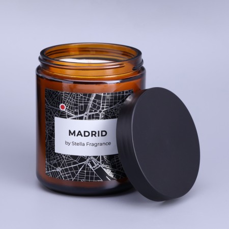 Aromatic candle in the bank "Madrid", cedar, musk, 250 g-1