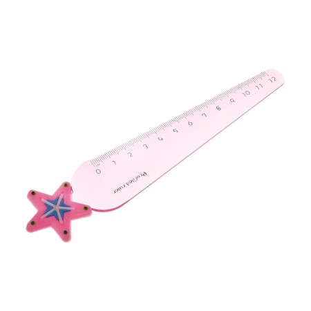 Plastic line 12 cm "star", pink-1