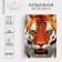 Diamond mosaic with full filling on the canvas "Tiger", 15 x 21 cm