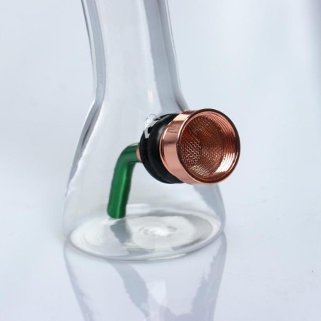 Bong, H-11.8 cm, "skull", glass-1