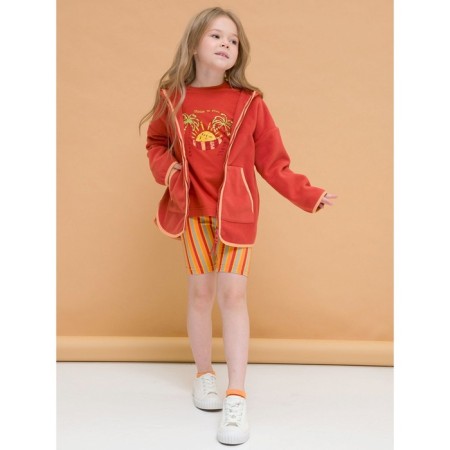 Jacket for girls, height 92 cm, terracotta color-1