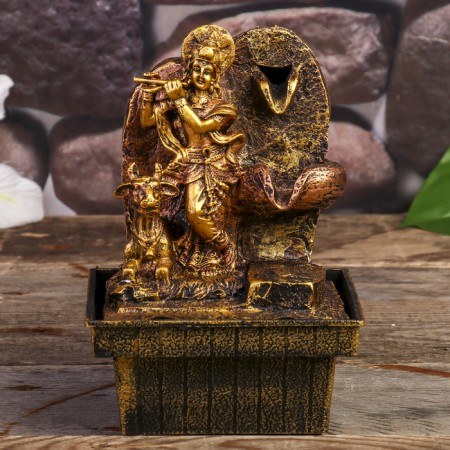 The desktop fountain from the Krishna and cow network 18x12x12 cm