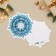 Postcard, decor on the puffy tape "Snowflake" pattern, New Year