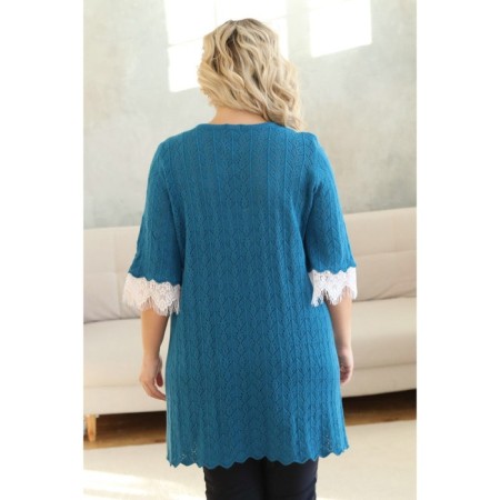 Women's dress, size 54, blue color-3