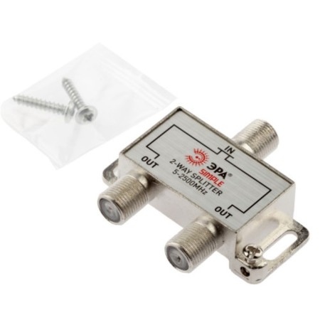 Divider TV era Simple 2 branches for F connector 5-2500 MHz